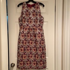 J Crew silver brocade sleeveless dress NWT